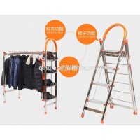 aluminum ladder with clothes drying rack